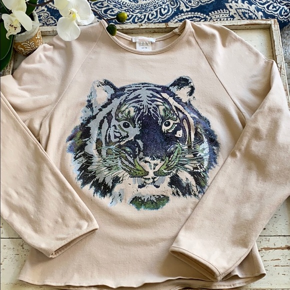 Chloe Tops - Chloe Made in France 🇫🇷 Tiger Face Long Sleeve